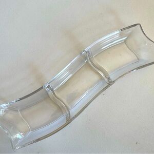 VILLEROY BOCH CRYSTAL DIVIDED CURVY
CANDY/ NUT TRAY/DISH 12"